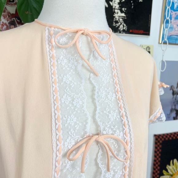 Vintage Open Front Lace Chemise - Picture 2 of 8